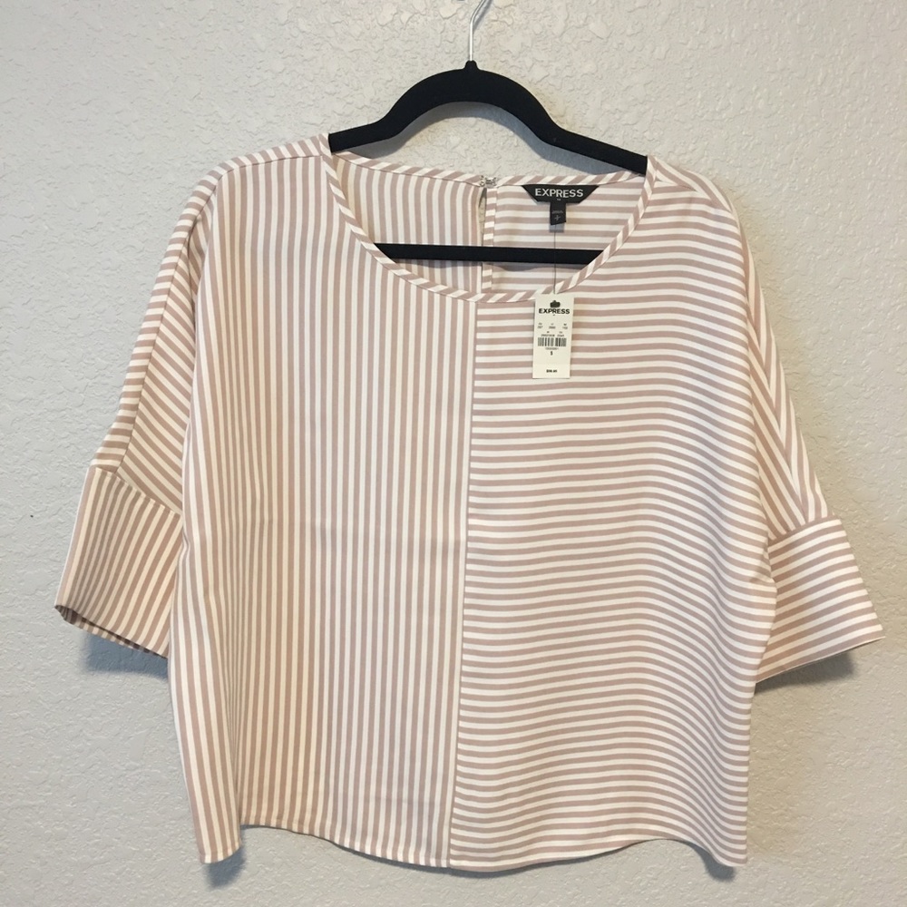 NWT Striped Express Boxy Fit Top